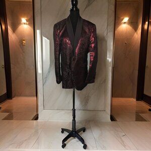 Ture Trendy Red and Black Men's Size L Formal Coat Weddings/Prom